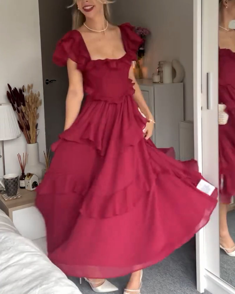 Tempest | Rückenfreies Dress mit quadratischem Ausschnitt