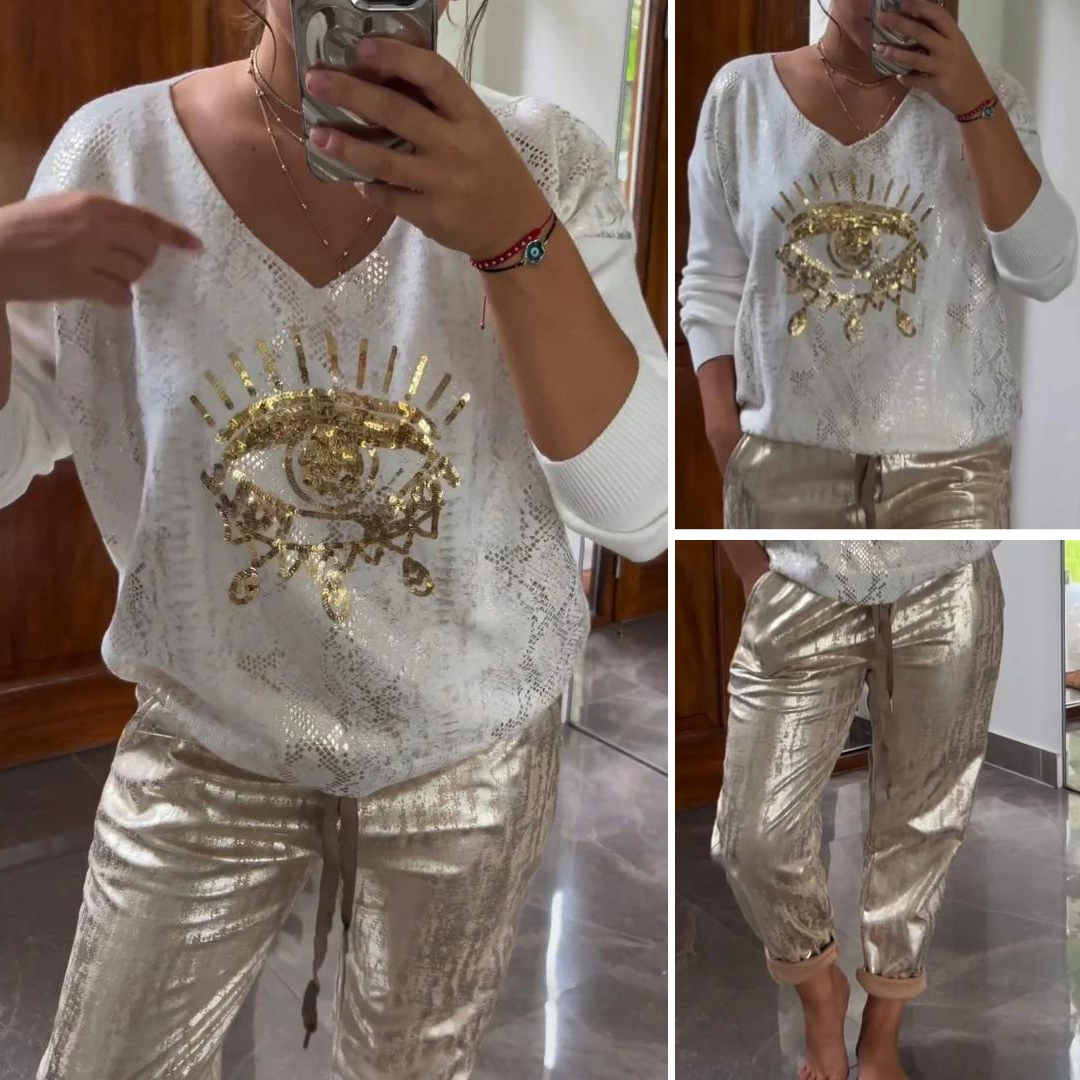 Goldy | 2-teiliges Set Bluse und Hose
