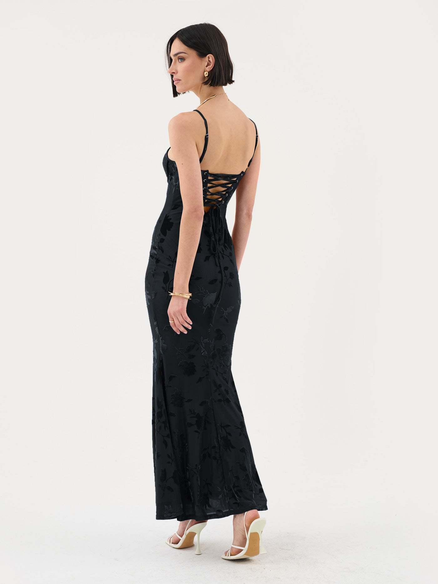 Aegis | Maxi dress with straps and flowers