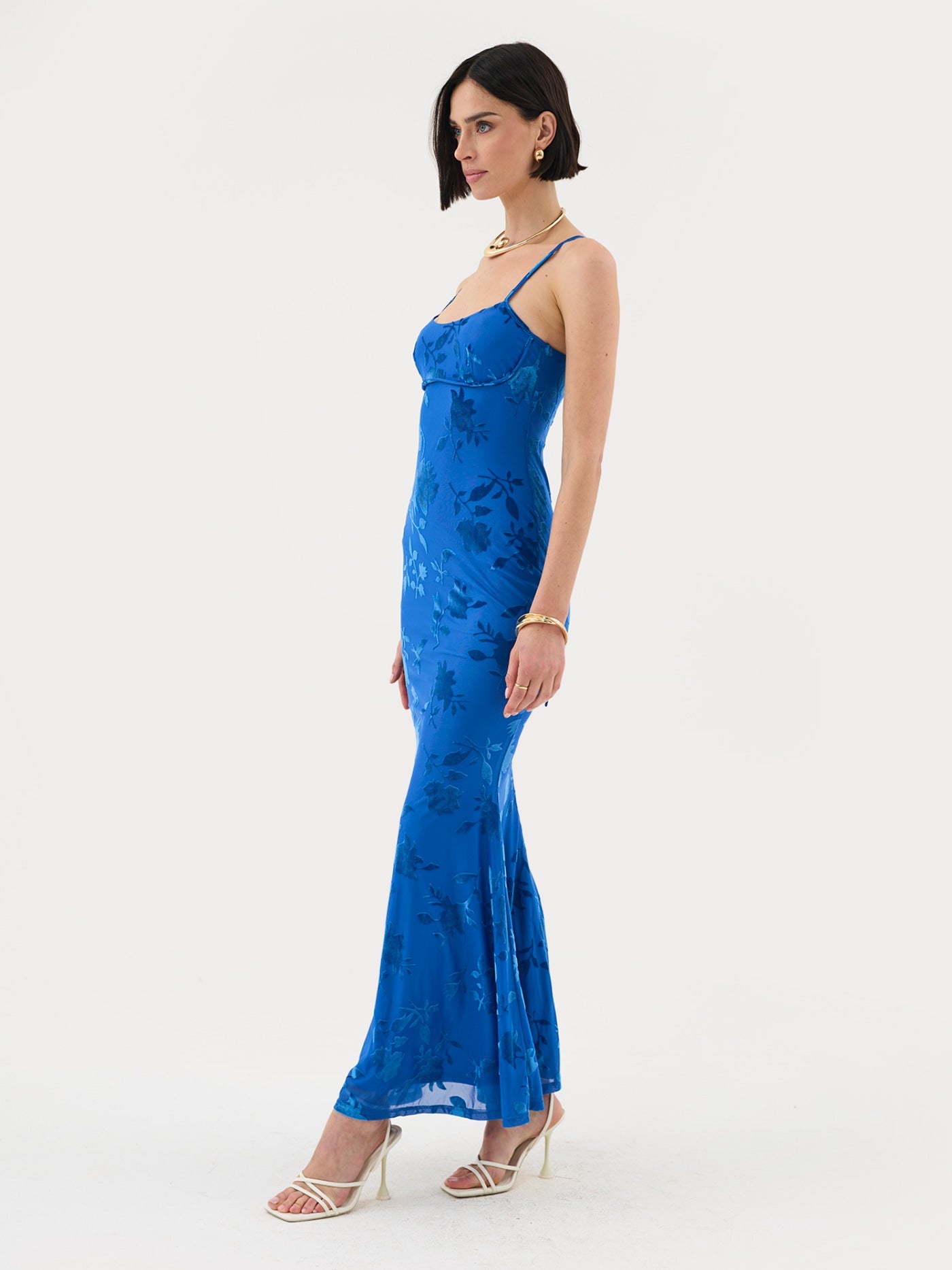 Aegis | Maxi dress with straps and flowers