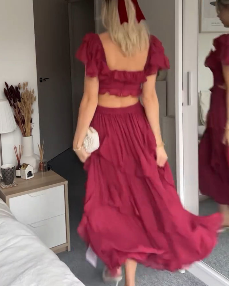 Tempest | Rückenfreies Dress mit quadratischem Ausschnitt