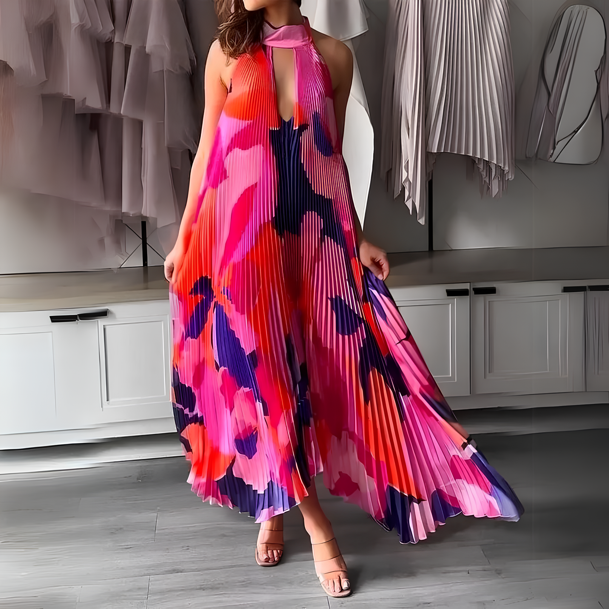 Solary | Neckholder Maxikleid