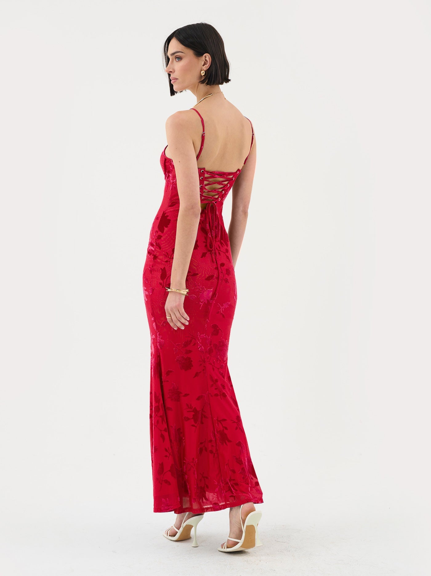 Aegis | Maxi dress with straps and flowers