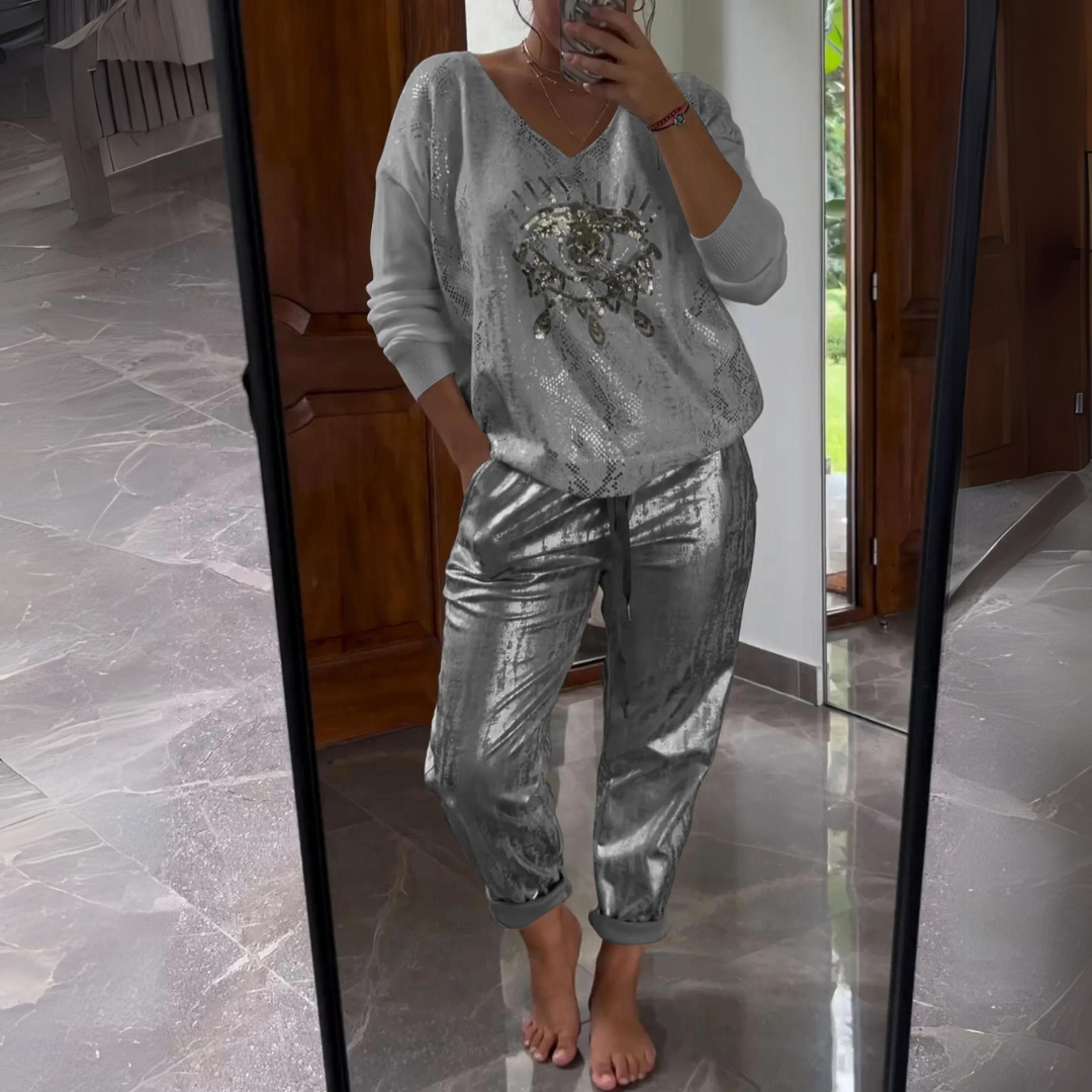 Goldy | 2-teiliges Set Bluse und Hose