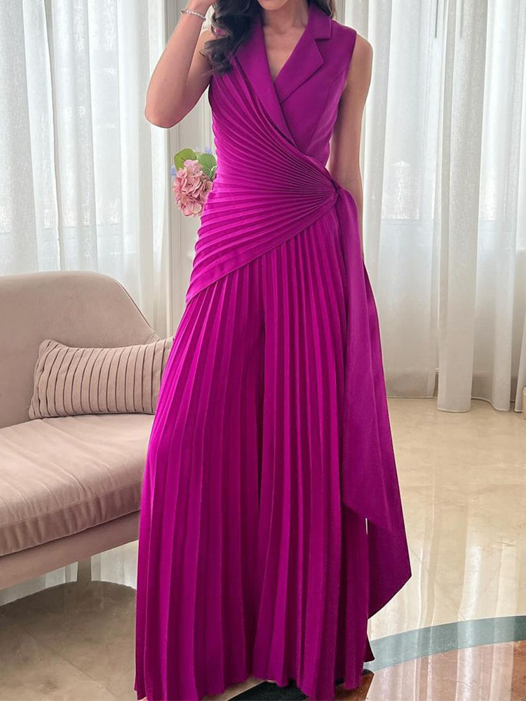Mimi | Stylish Solid Color Wide Leg Jumpsuit