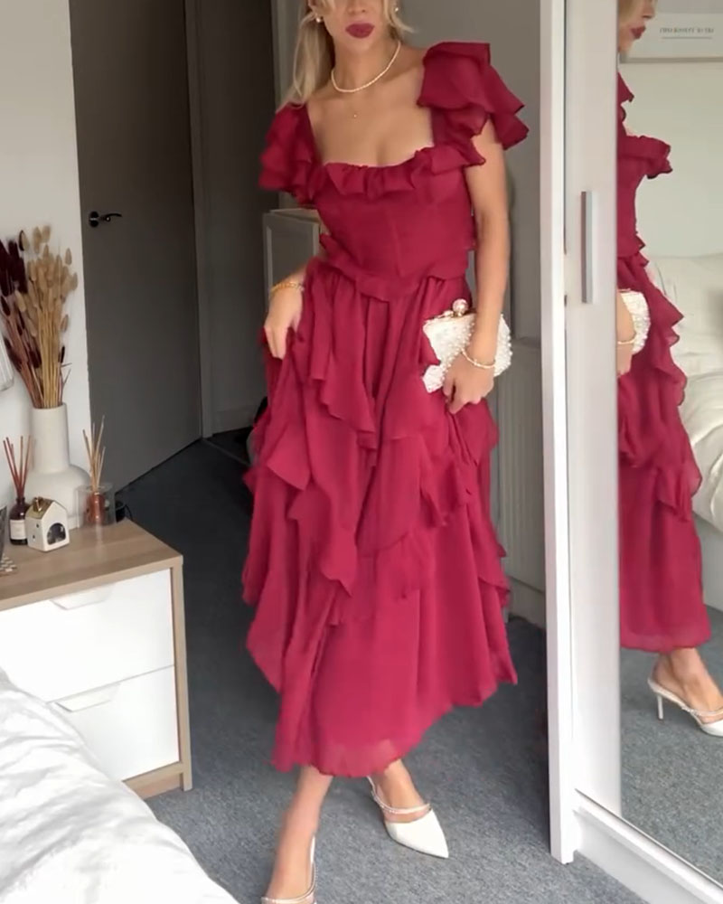 Tempest | Rückenfreies Dress mit quadratischem Ausschnitt