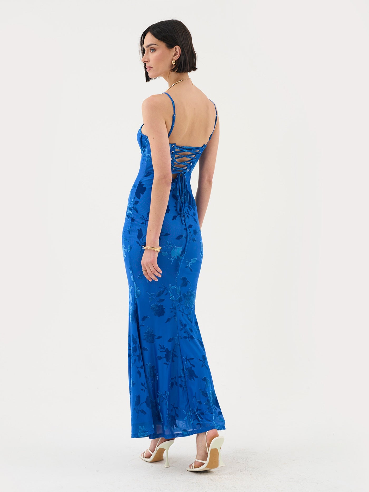 Aegis | Maxi dress with straps and flowers