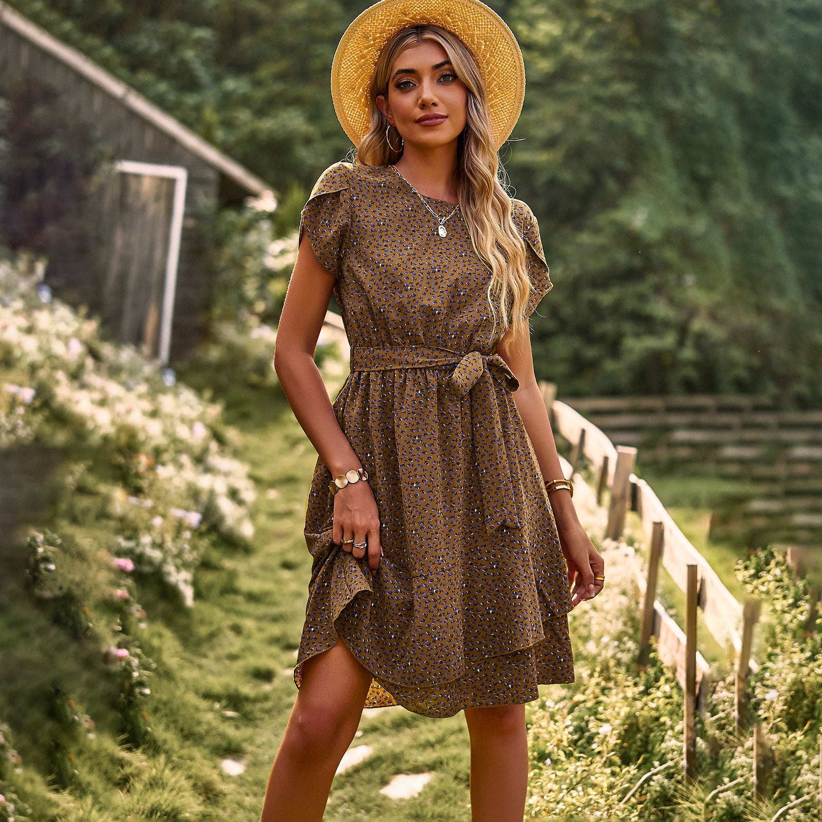 Minnie | Midikleid mit Taillenband