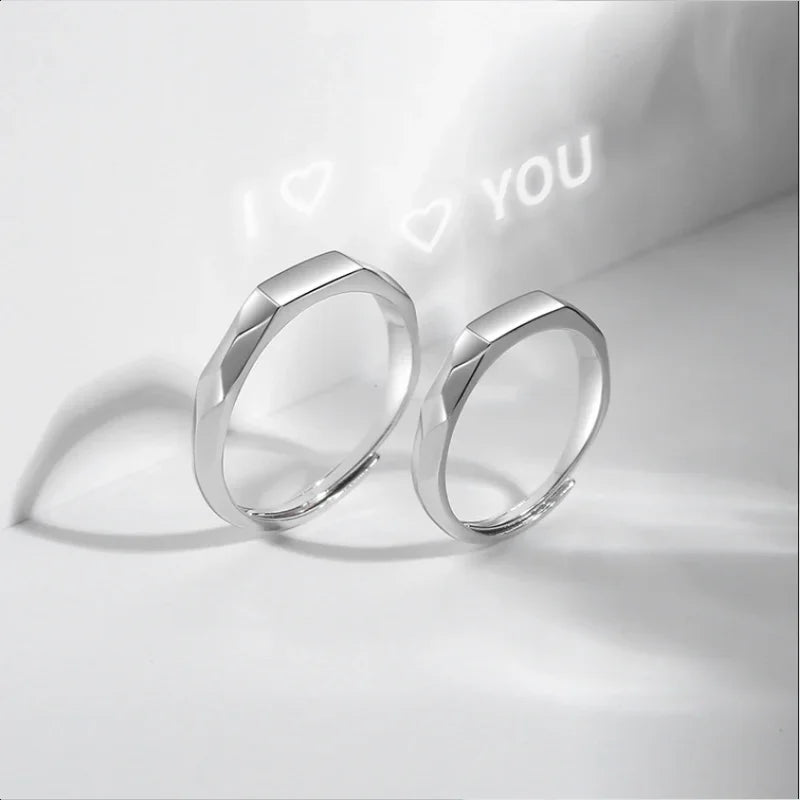 I ❤ You | 925 Silberringe mit geheimer Inschrift