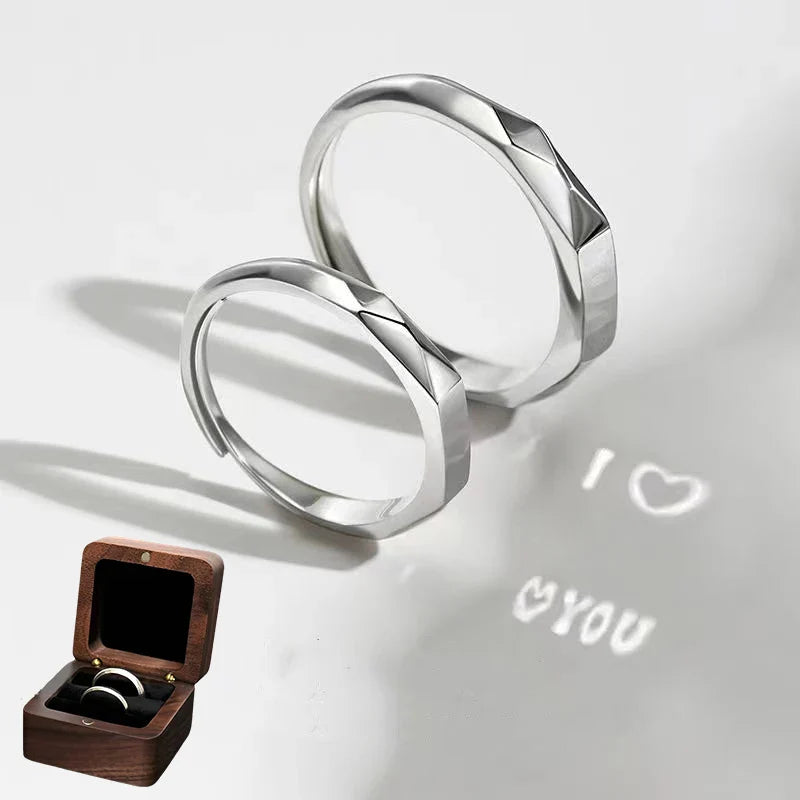 I ❤ You | 925 Silberringe mit geheimer Inschrift