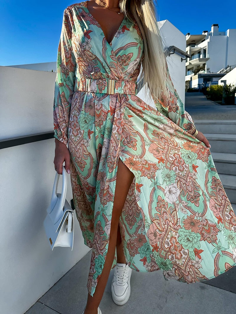 Aniya | Maxikleid mit hohem Schlitz