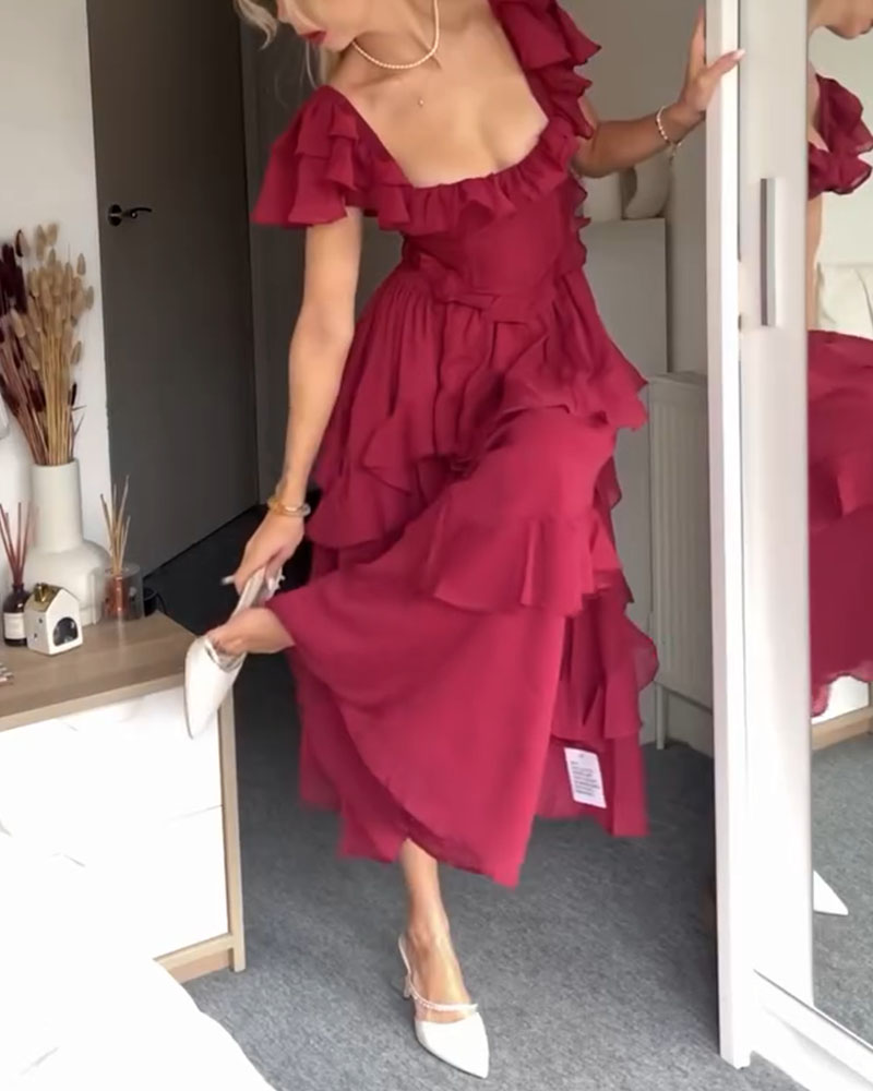 Tempest | Rückenfreies Dress mit quadratischem Ausschnitt